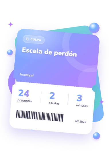 Test escala de perdón: billete del test