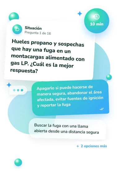 Test cuestionario sobre montacargas: situación y respuestas