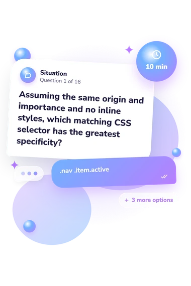 Front End Developer Quiz: situation and reply bubbles