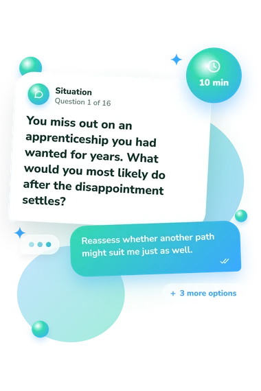 Full Pottermore Quiz: situation and reply bubbles