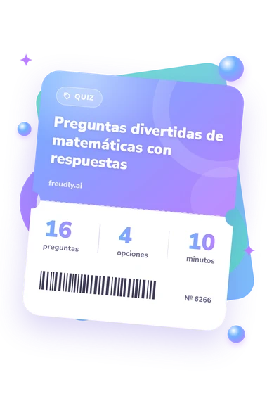 Test preguntas divertidas: preguntas, opciones y minutos Test preguntas divertidas de matemáticas: billete del test