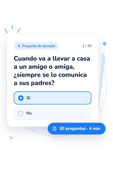 Test coherencia funcional: tarjeta con pregunta