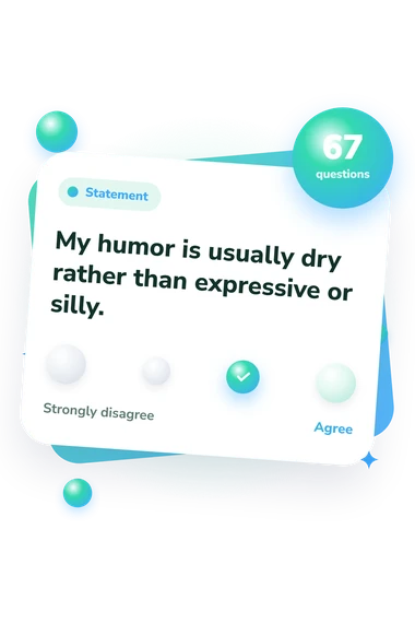 Funny Test: from disagree to agree Funny Test: agreement scale card