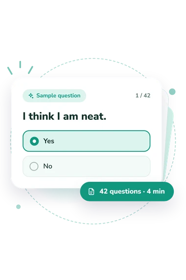 Creativity Questionnaire Test: answers to choose from Creativity Questionnaire Test: sample question card