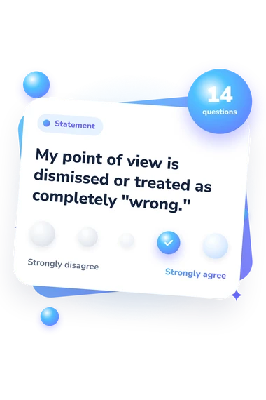 Gaslighting Victim Questionnaire (VGQ): from disagree to agree Gaslighting Victim Questionnaire (VGQ) Test: agreement scale card
