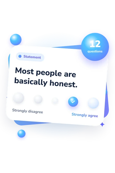 Generalized Trust Scale (GTS): from disagree to agree Generalized Trust Scale (GTS) Test: agreement scale card