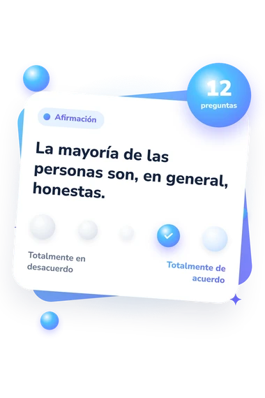 Test escala de confianza: del desacuerdo al acuerdo Test escala de confianza generalizada: escala de acuerdo