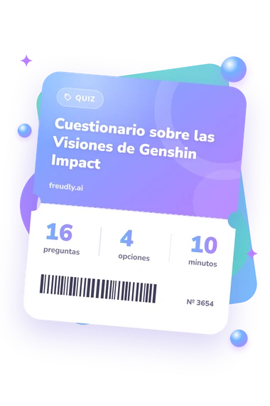 Test cuestionario: preguntas, opciones y minutos Test cuestionario sobre las Visiones: billete del test