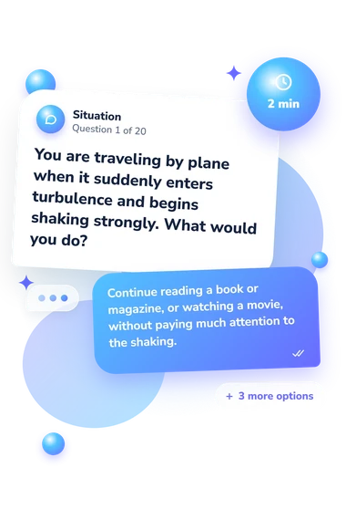 Emotional Intelligence Test: what would you do Emotional Intelligence Test: situation and reply bubbles