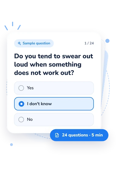 Gray-Wilson Personality Questionnaire Test: sample question card