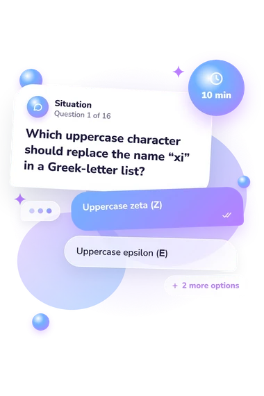 Greek Alphabet Quiz: what would you do Greek Alphabet Quiz: situation and reply bubbles