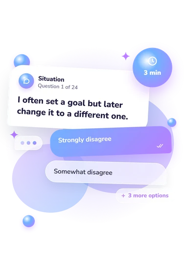 GRIT Scale Test: situation and reply bubbles