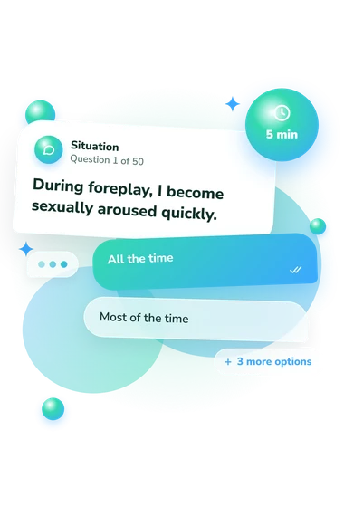 Sexual Excitation Index Test: situation and reply bubbles