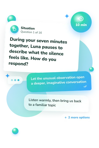 Harry Potter 7 Minutes: situation and reply bubbles