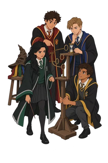 Quiz de las casas de Harry ilustración