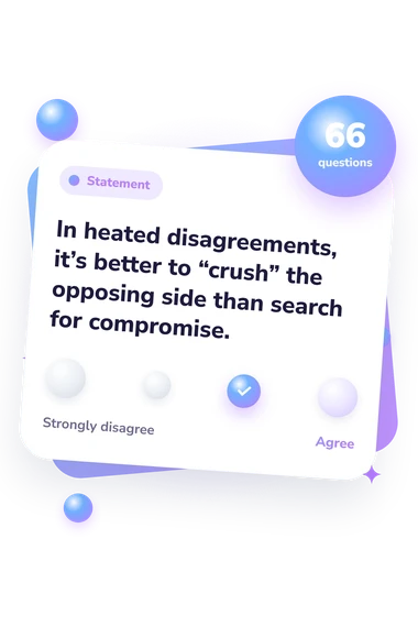 Hate Values Test: from disagree to agree Hate Values Test: agreement scale card