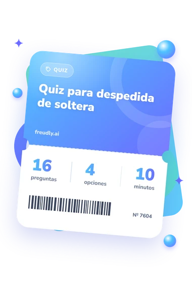 Quiz para despedida de soltera: billete del test