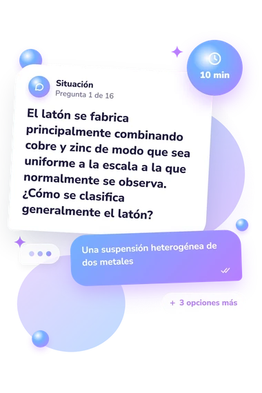 Test cuestionario sobre mezclas heterogéneas: situación y respuestas