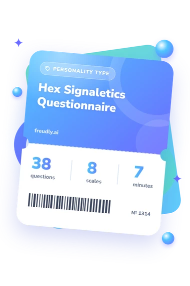 Hex Signaletics Questionnaire Test: questions, scales and minutes Hex Signaletics Questionnaire Test: test ticket with numbers