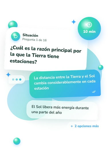 Test cuestionario de ciencias: situación y respuestas