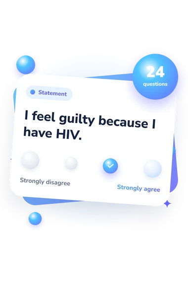 HIV Stigma Scale (BHSS): from disagree to agree HIV Stigma Scale (BHSS) Test: agreement scale card