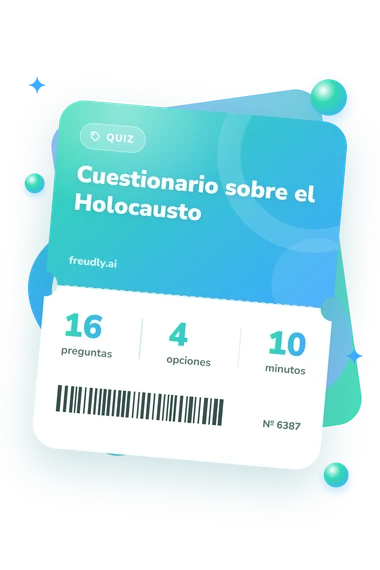 Test cuestionario: preguntas, opciones y minutos Test cuestionario sobre el Holocausto: billete del test