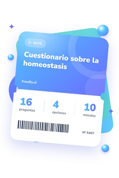 Test cuestionario: preguntas, opciones y minutos Test cuestionario sobre la homeostasis: billete del test