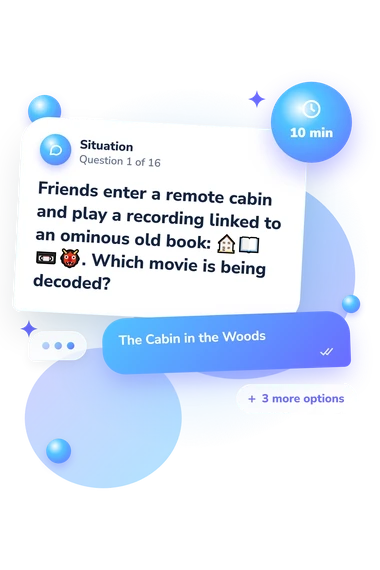 Horror Movie Emoji Quiz: what would you do Horror Movie Emoji Quiz: situation and reply bubbles