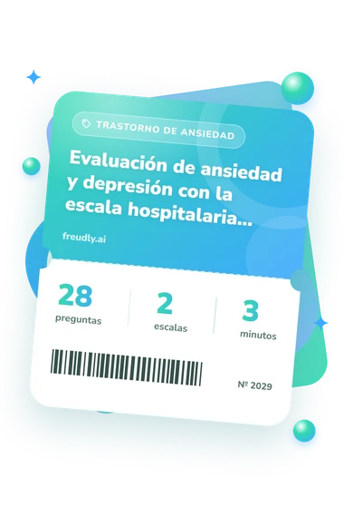 Test evaluación de ansiedad: billete del test