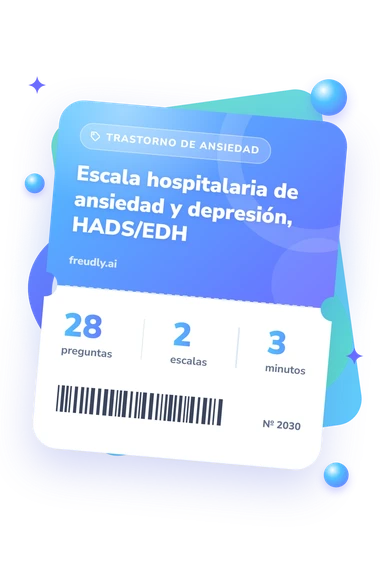 Test escala hospitalaria de ansiedad: billete del test