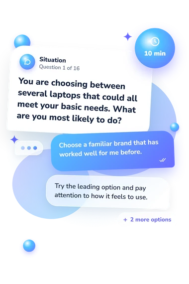 How Do I Think: situation and reply bubbles