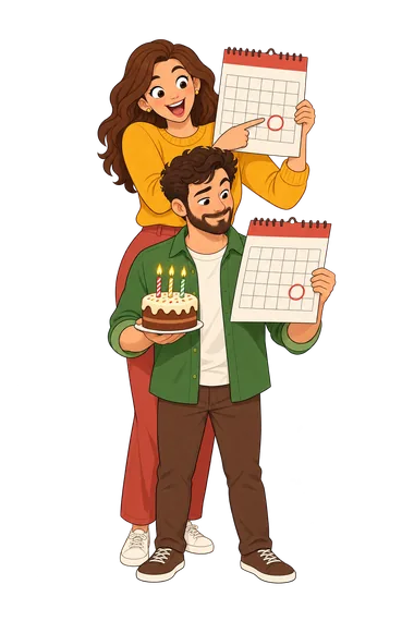 How Rare Is My Birthday: circled dates How Rare Is My Birthday Quiz: calendar match