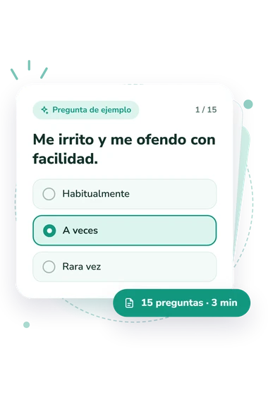 Test ¿Qué tan vulnerable eres: pregunta y respuestas Test ¿Qué tan vulnerable eres: tarjeta con pregunta