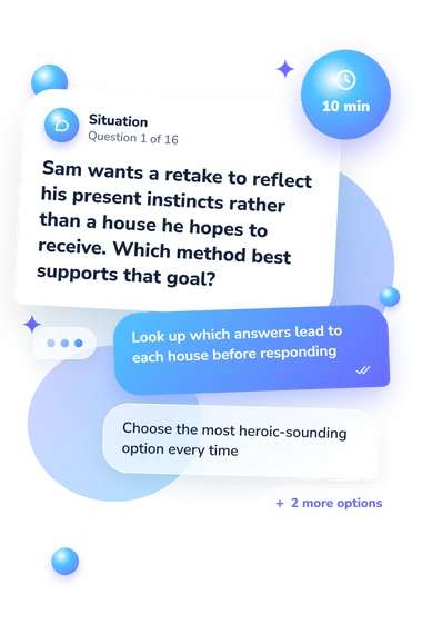 How to Retake: what would you do How to Retake: situation and reply bubbles