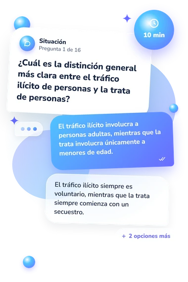 Test cuestionario sobre la trata: situación y respuestas