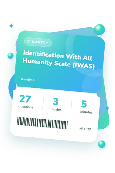 Identification With All Humanity: questions, scales and minutes Identification With All Humanity: test ticket with numbers