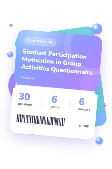 Student Participation Motivation: questions, scales and minutes Student Participation Motivation: test ticket with numbers