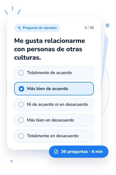 Test cuestionario integrativo de competencia: pregunta y respuestas Test cuestionario integrativo de competencia: tarjeta con pregunta