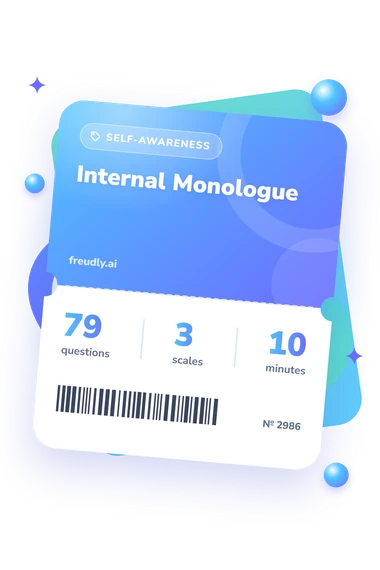 Internal Monologue Test: questions, scales and minutes Internal Monologue Test: test ticket with numbers