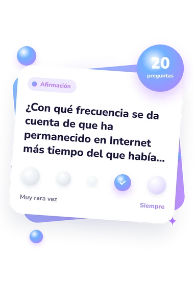 Test de dependencia de internet: escala de acuerdo