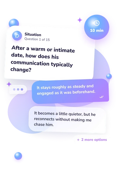 Is He a Player: what would you do Is He a Player: situation and reply bubbles