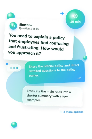 Is Human Resources Right: what would you do Is Human Resources Right: situation and reply bubbles