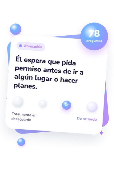 Test ¿Mi esposo es controlador?: escala de acuerdo