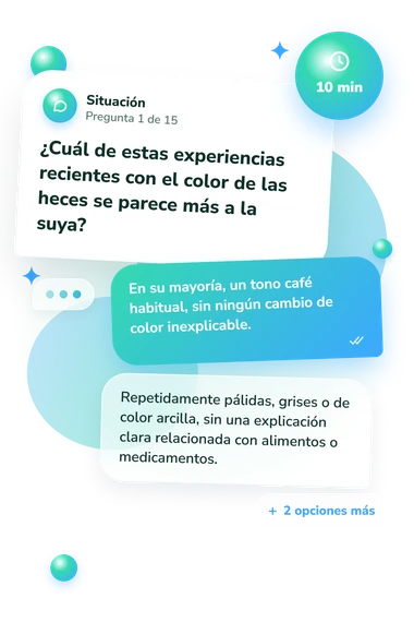 Test cuestionario: ¿Mis heces son: qué harías tú Test cuestionario: ¿Mis heces son: situación y respuestas