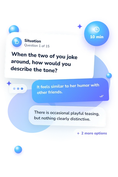 Is She Into Me: situation and reply bubbles