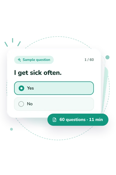ISADA Method Test: sample question card