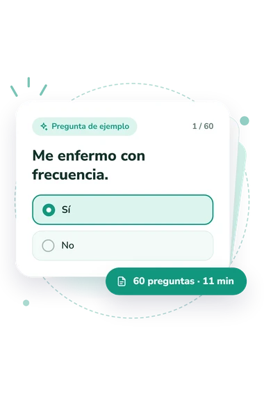 Test metodología ISADA: tarjeta con pregunta