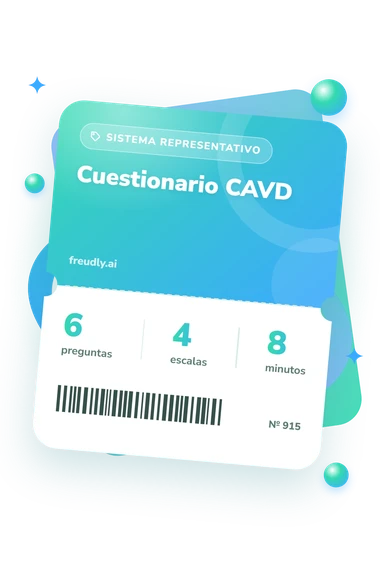 Test cuestionario CAVD: preguntas, escalas y minutos Test cuestionario CAVD: billete del test