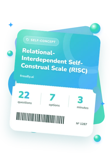 Relational-Interdependent Self-Construal Scale (RISC): questions, options and minutes Relational-Interdependent Self-Construal Scale (RISC): test ticket with numbers