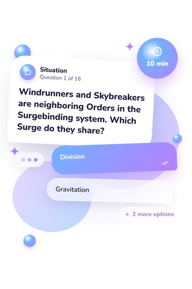 Knights Radiant Quiz: what would you do Knights Radiant Quiz: situation and reply bubbles